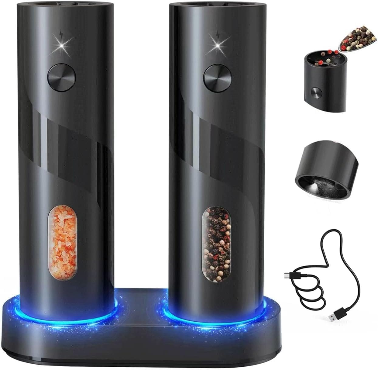 CIRCLE JOY Electric Salt and Pepper Grinder Set — photo 1