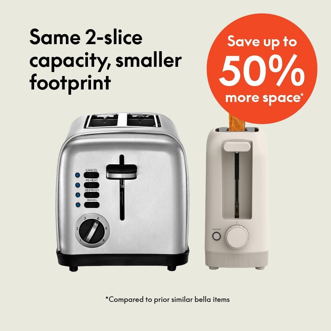 bella 2 Slice Slim Toaster — photo 2