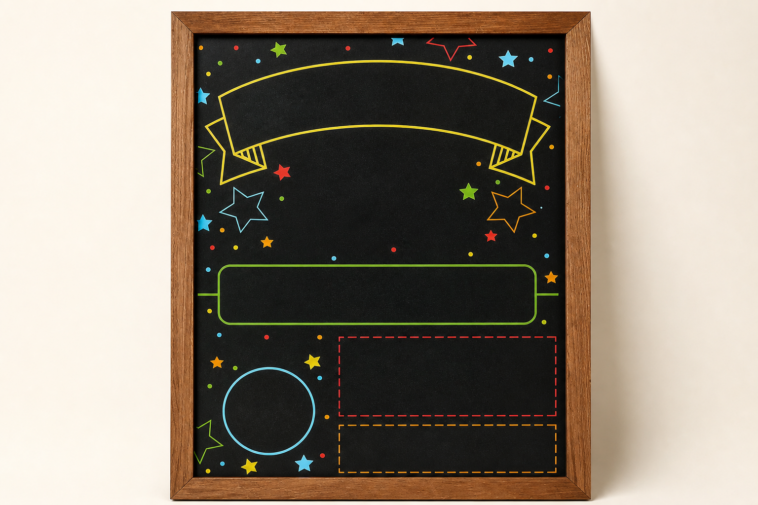 Framed first and last day of school chalkboard
