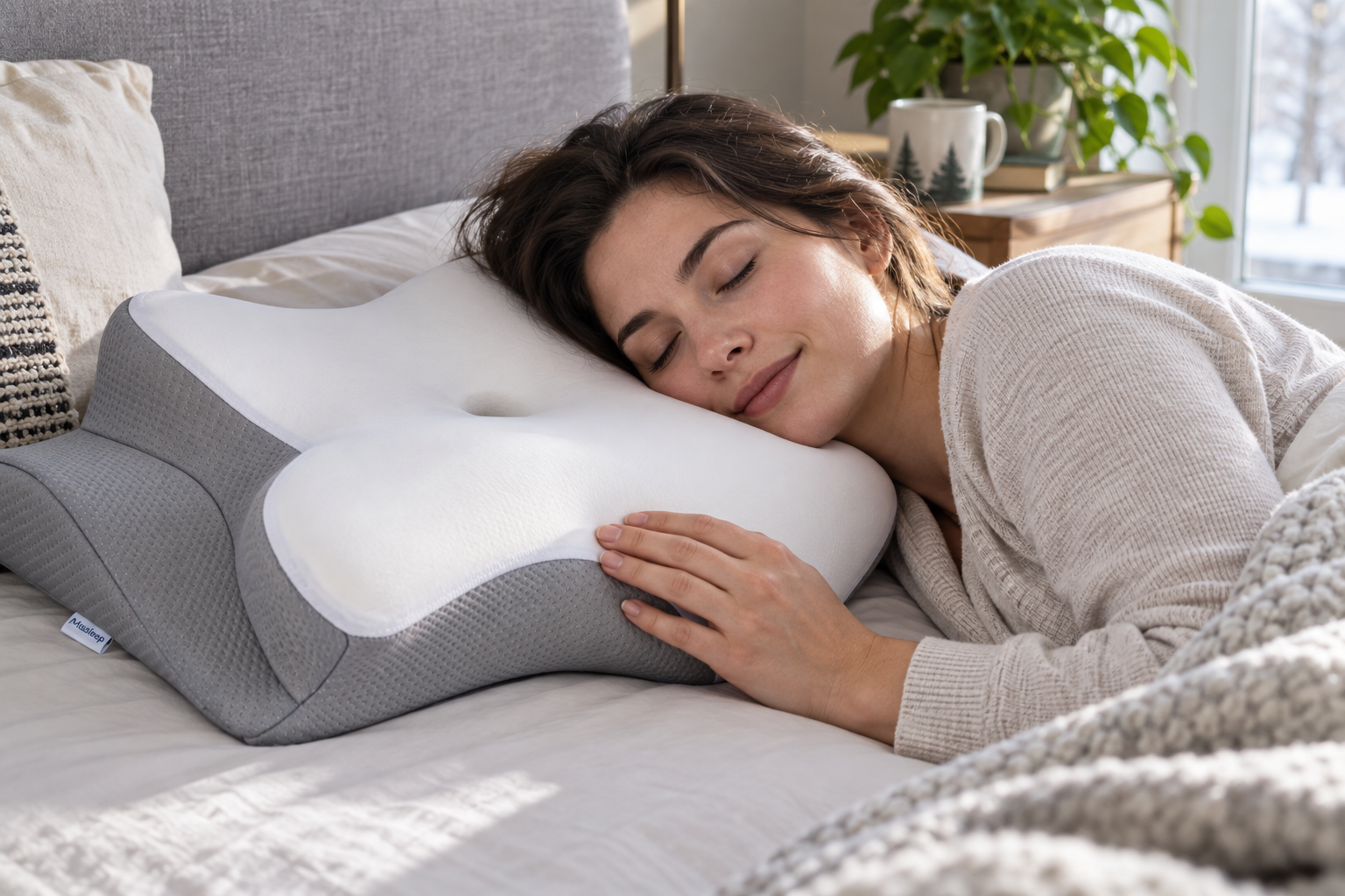 Close view of Missleep’s covered foam contour.